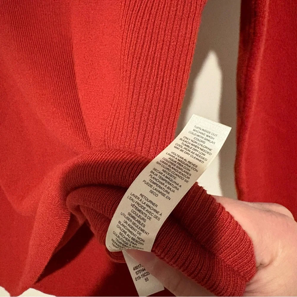 Chico’s ribbed trim turtleneck sweater‎ orange red size 2